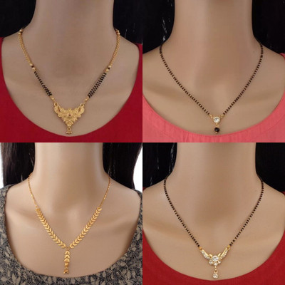 RAMDEV ART FASHION JEWELLERY Daily wear Alloy Gold Plated Mangalsutra For Women and Girls Alloy Mangalsutra