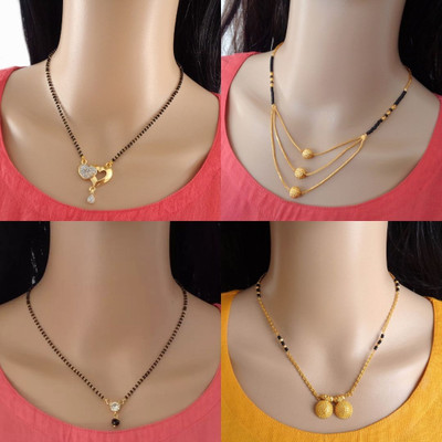 Dency Designer Alloy Mangalsutra Tanmaniya For Women and Girls Alloy Mangalsutra