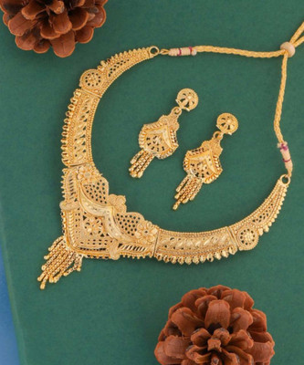 TONOLIKA JEWELLERY Alloy Gold-plated Gold Jewellery Set(Pack of 1)