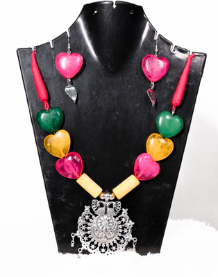 A S enterprize Oxidised Silver Multicolor Jewellery Set(Pack of 1)