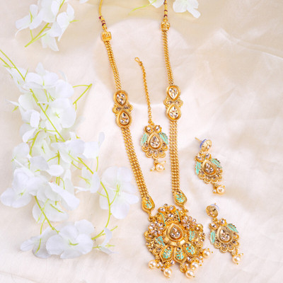 SHIV SHAKTI JEWELLERS Alloy Gold-plated Gold Jewellery Set(Pack of 3)