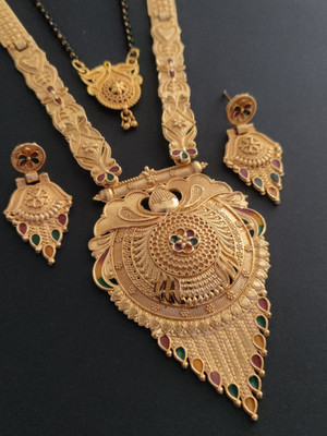 MADHURAM FASHION Brass Gold-plated Gold Jewellery Set(Pack of 1)
