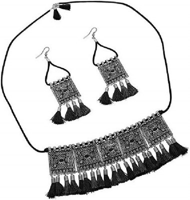 COSMO DUST JEWELLERY WITH DEVICE Oxidised Silver Black Jewellery Set(Pack of 1)