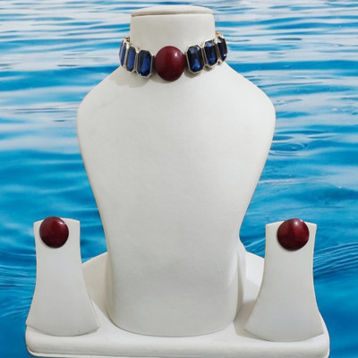 Buybox Metal Silver Multicolor Jewellery Set(Pack of 3)