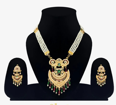 AARYA ENTERPRISES Metal, Stone, Dori Gold-plated Gold, Multicolor Jewellery Set(Pack of 1)