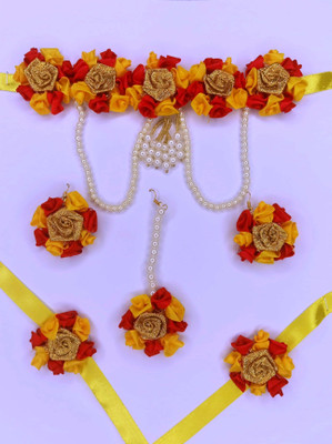ALL DAY 365 Fabric Yellow, Red Jewellery Set(Pack of 6)