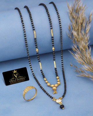 Vraj india Metal Gold-plated Gold Jewellery Set(Pack of 2)