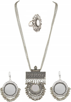 ZUKHRUF Alloy Sterling Silver Silver Jewellery Set(Pack of 1)