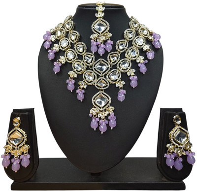 Zarmar fashion Stone Gold-plated Blue Jewellery Set(Pack of 1)