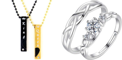 ruby collection Alloy Gold, Silver Jewellery Set(Pack of 2)