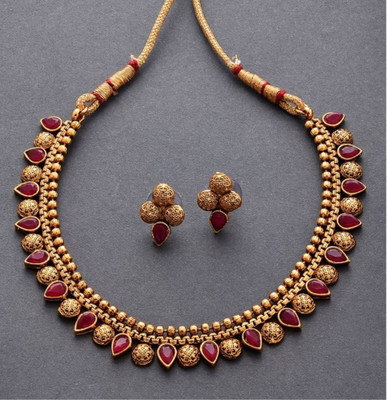 Krishna Imitation Alloy Gold-plated Gold Jewellery Set(Pack of 1)