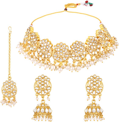 fabula Alloy Gold-plated Gold Jewellery Set(Pack of 3)