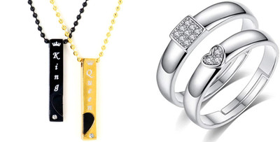 ruby collection Alloy Gold, Silver Jewellery Set(Pack of 2)