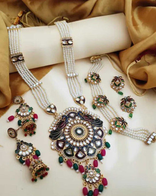 DPMARKETING Alloy Gold-plated Multicolor Jewellery Set(Pack of 4)