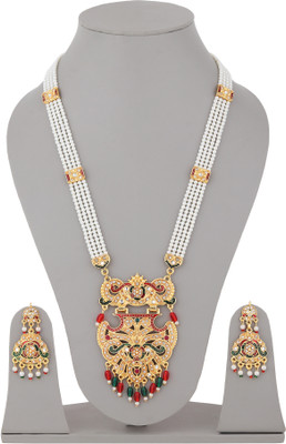 Rhosyn Brass, Stone, Mother of Pearl, Alloy Gold-plated Multicolor Jewellery Set(Pack of 2)