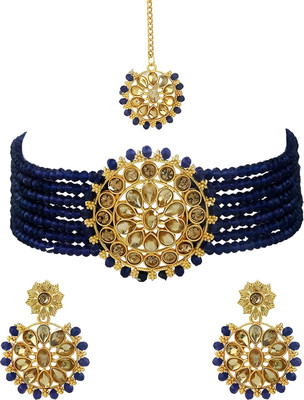 Ruhi Alloy Blue Jewellery Set(Pack of 1)