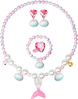 SYGA Metal Pink Jewellery Set(Pack of 1)