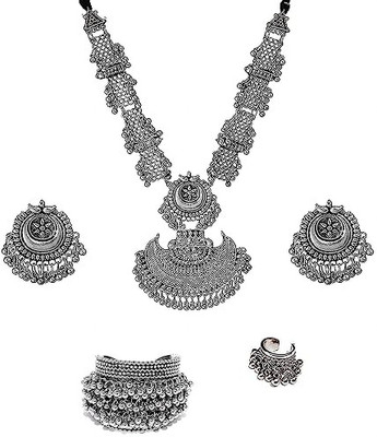 Gauri FashionHub Alloy Silver Jewellery Set(Pack of 5)