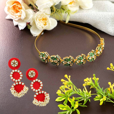 University Trendz Alloy Gold-plated Multicolor Jewellery Set(Pack of 1)