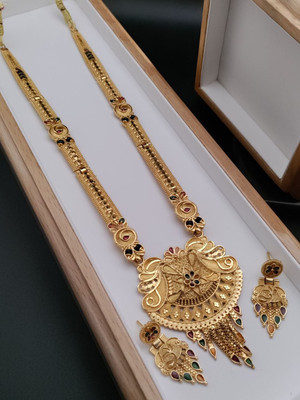 Rohit Fashion Brass Gold-plated Gold Jewellery Set(Pack of 1)