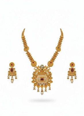 Arira Designs Metal Gold Jewellery Set(Pack of 1)