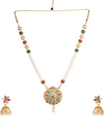 Divisha Alloy Gold-plated Multicolor Jewellery Set(Pack of 3)
