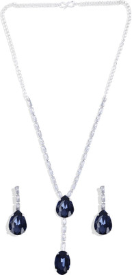 Anamya Collections Alloy Blue Jewellery Set(Pack of 1)