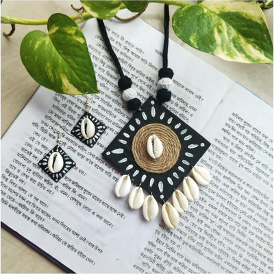 MR ENTERPRISE Fabric Black Jewellery Set(Pack of 1)