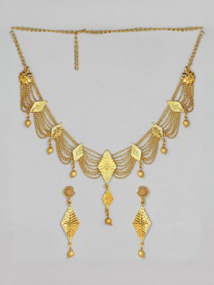 RUBANS Alloy Gold-plated Gold Jewellery Set(Pack of 1)