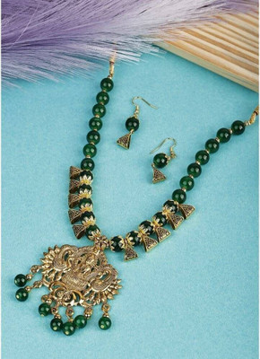 Lathar Alloy Green Jewellery Set(Pack of 1)
