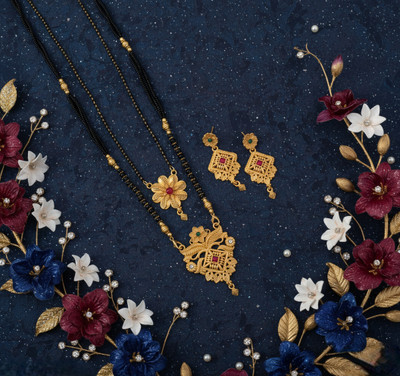 Rasadiya Brass Gold-plated Gold Jewellery Set(Pack of 1)