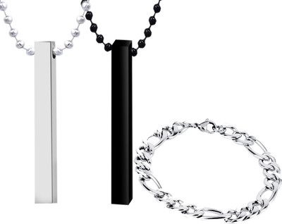 Thrillz Stainless Steel Silver Silver Jewellery Set(Pack of 1)