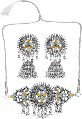 SKG Fashion Store Alloy Silver Jewellery Set(Pack of 1)