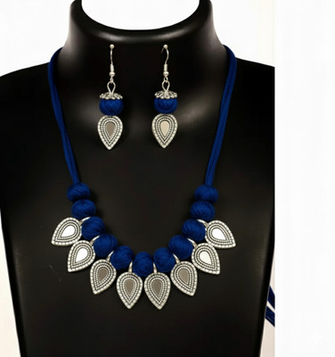 A S enterprize Oxidised Silver Blue Jewellery Set(Pack of 1)