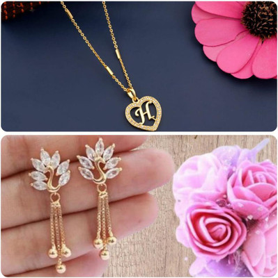 Ms Jewels Alloy Gold Jewellery Set(Pack of 1)