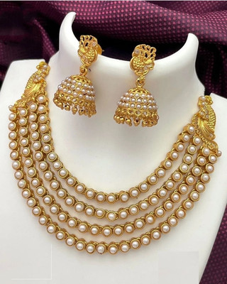 Shilpa Creation Alloy White Jewellery Set(Pack of 2)