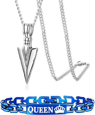 Bellina Alloy Silver, Blue Jewellery Set(Pack of 2)