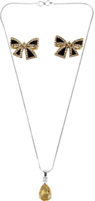 SRK Fashions Alloy Yellow, Black Jewellery Set(Pack of 1)