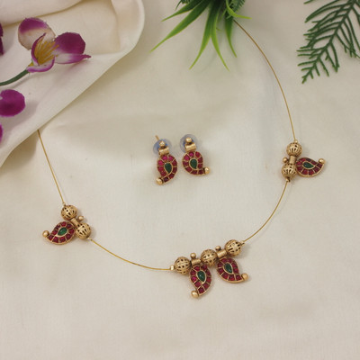 Jewwel Alloy Gold-plated Multicolor Jewellery Set(Pack of 2)