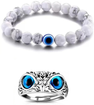 MAATRCHAAYA Crystal, Alloy, Stainless Steel Sterling Silver, Silver White, Silver, Blue Jewellery Set(Pack of 2)