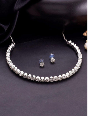 Krimansha Sterling Silver, Alloy Silver, Sterling Silver Silver Jewellery Set(Pack of 1)