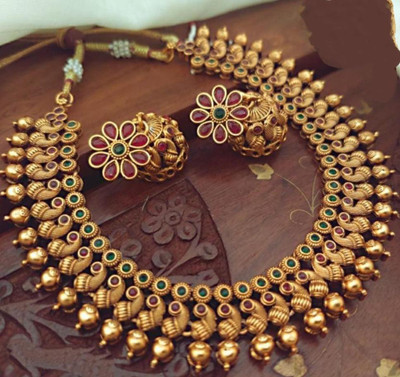 MATAJI CREATION Alloy Gold-plated Multicolor Jewellery Set(Pack of 1)