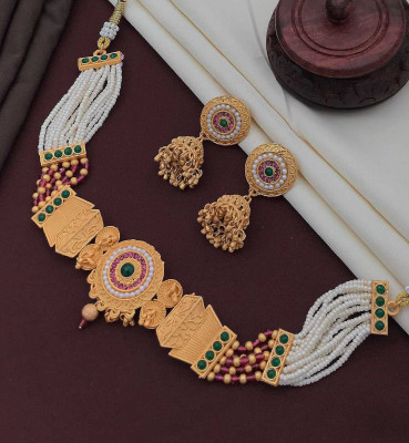 SHIVAY FASHION HUB Alloy Gold-plated Gold Jewellery Set(Pack of 2)