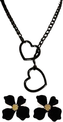 Gauri Fashions Stone Black, Black Jewellery Set(Pack of 1)