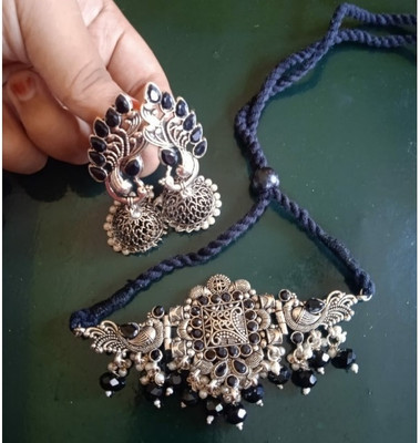 Samridhi DC Oxidised Silver Silver Jewellery Set(Pack of 1)