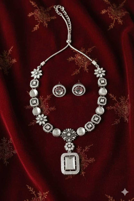 Arishafabric Silver Silver Jewellery Set(Pack of 1)