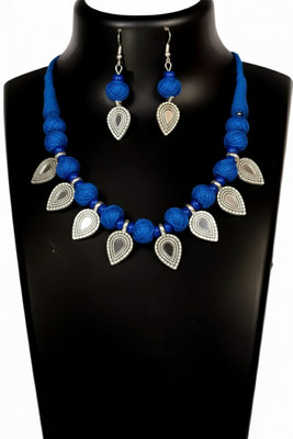 A S enterprize Oxidised Silver Blue Jewellery Set(Pack of 1)