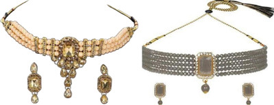 JMBW INTERNATIONAL Alloy Gold, Grey Jewellery Set(Pack of 2)