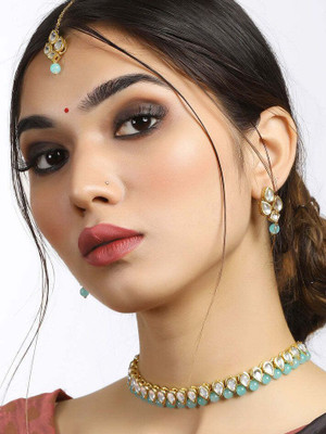 V.V. Sons Alloy Gold-plated Multicolor Jewellery Set(Pack of 1)