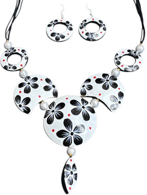 Mornny Terracotta White Jewellery Set(Pack of 3)